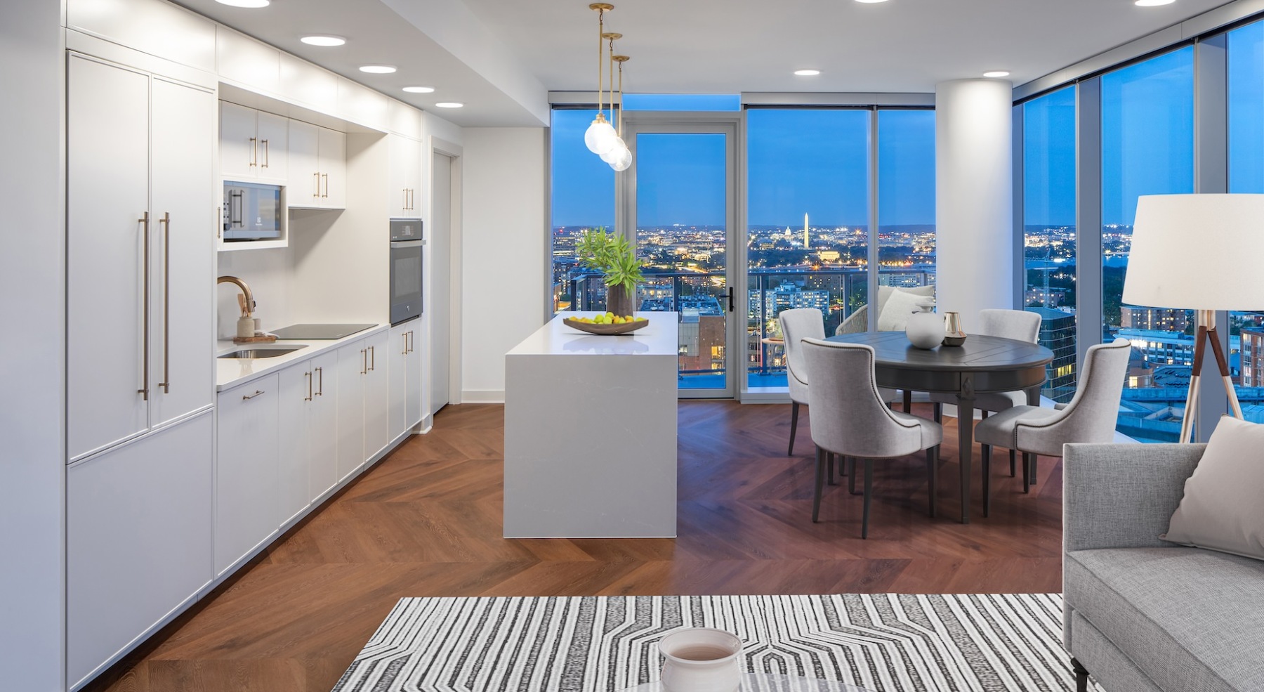 Gourmet Kitchen  and open concept living room